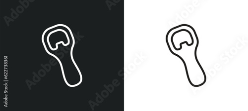 opener outline icon in white and black colors. opener flat vector icon from drinks collection for web, mobile apps and ui.