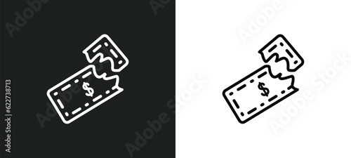 loss outline icon in white and black colors. loss flat vector icon from digital economy collection for web, mobile apps and ui.