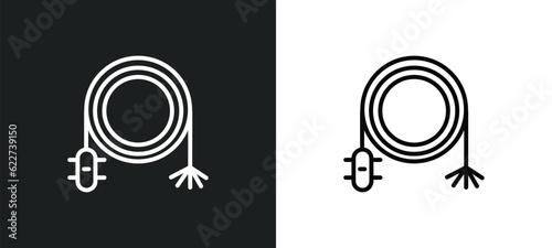 whip outline icon in white and black colors. whip flat vector icon from desert collection for web, mobile apps and ui.