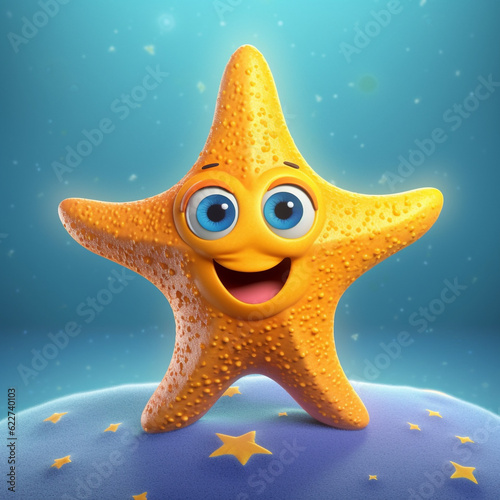 a cute and funny 3d starfish