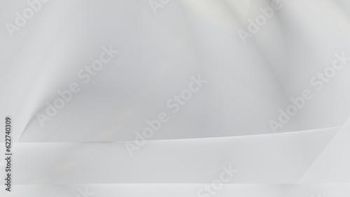 Fototapeta Naklejka Na Ścianę i Meble -  Abstract white background with smooth lines in 3d rendering for posters concept