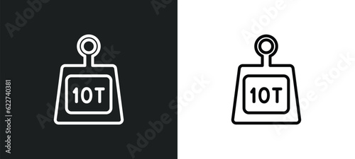 weight limit outline icon in white and black colors. weight limit flat vector icon from delivery and logistics collection for web, mobile apps and ui.