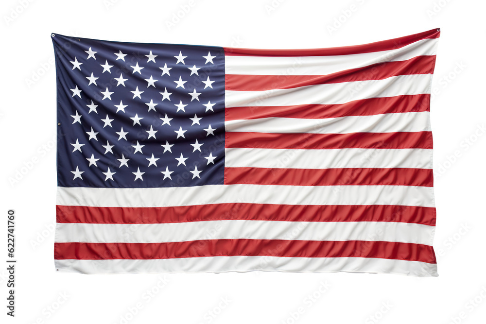 Obraz premium USA flag, isolated white background