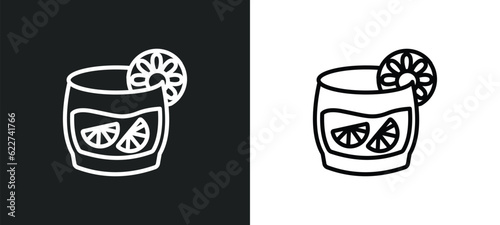caipirinha drink glass of brazil outline icon in white and black colors. caipirinha drink glass of brazil flat vector icon from culture collection for web, mobile apps and ui.
