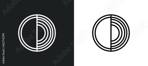 tor outline icon in white and black colors. tor flat vector icon from cryptocurrency collection for web, mobile apps and ui.