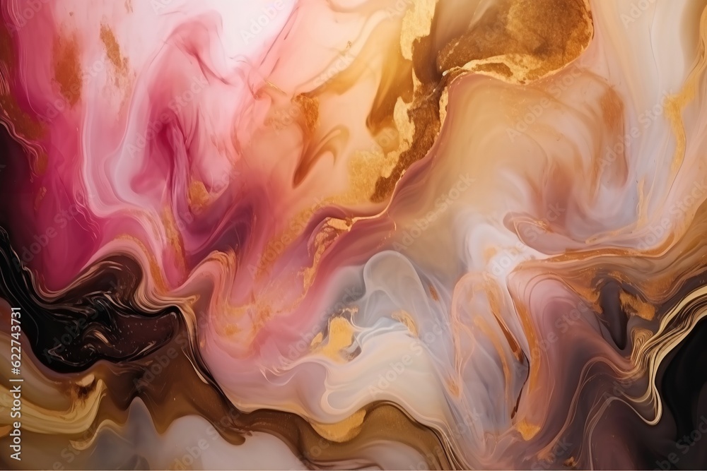 Ethereal Elegance: Abstract Fluid Art Painting in Alcohol Unleashes Natural Luxury, natural luxury, abstract art, fluid art, painting, alcohol ink, ethereal, elegance, abstract expressionism,