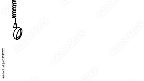 Continuous lines telephone space for text