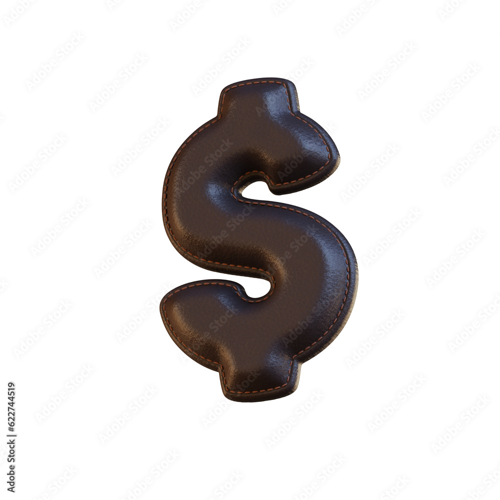 Leather 3D Alphabet or PNG Letters Leather 3D Alphabet or PNG Letters