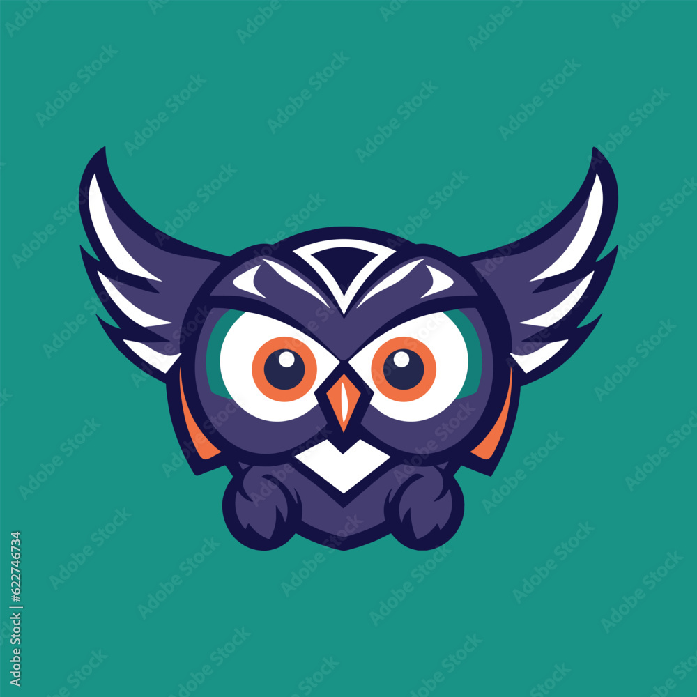 Vector illustration of an owl mascot esport logo. Vector illustration of an owl mascot esport logo.