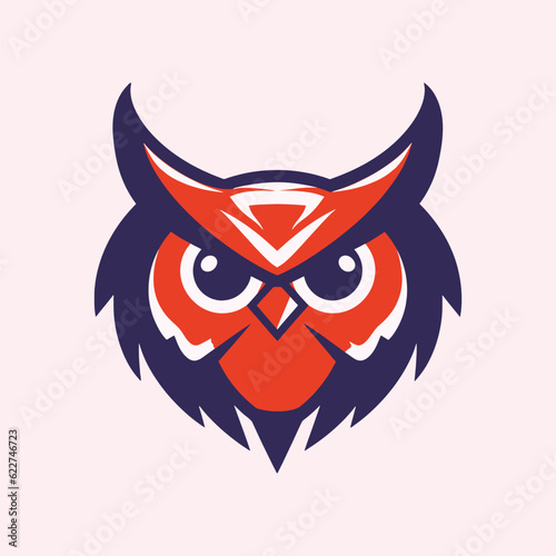 Vector illustration of an owl mascot esport logo.