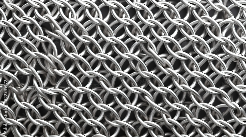 The texture of the metal mesh on a white background. Torn steel. Generative Ai The texture of the metal mesh on a white background. Torn steel. Generative Ai