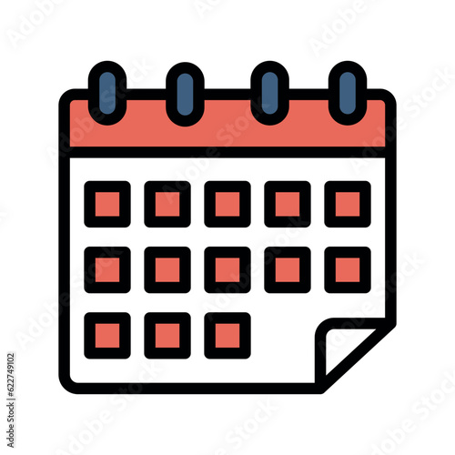 calendar sign symbol vector glyph color icon