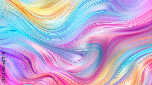 Seamless trendy iridescent rainbow foil texture. Generative Ai