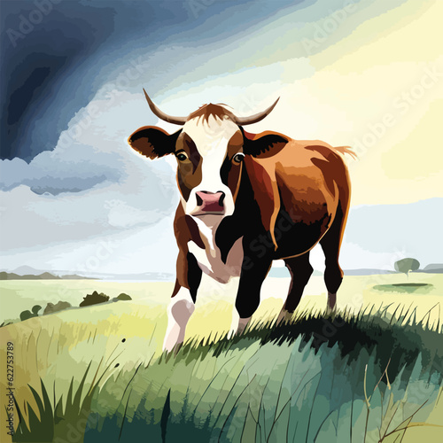 portrait of a cow