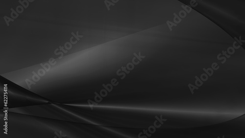 Abstract black background with smooth lines in 3d rendering for posters concept © Graphicyano8