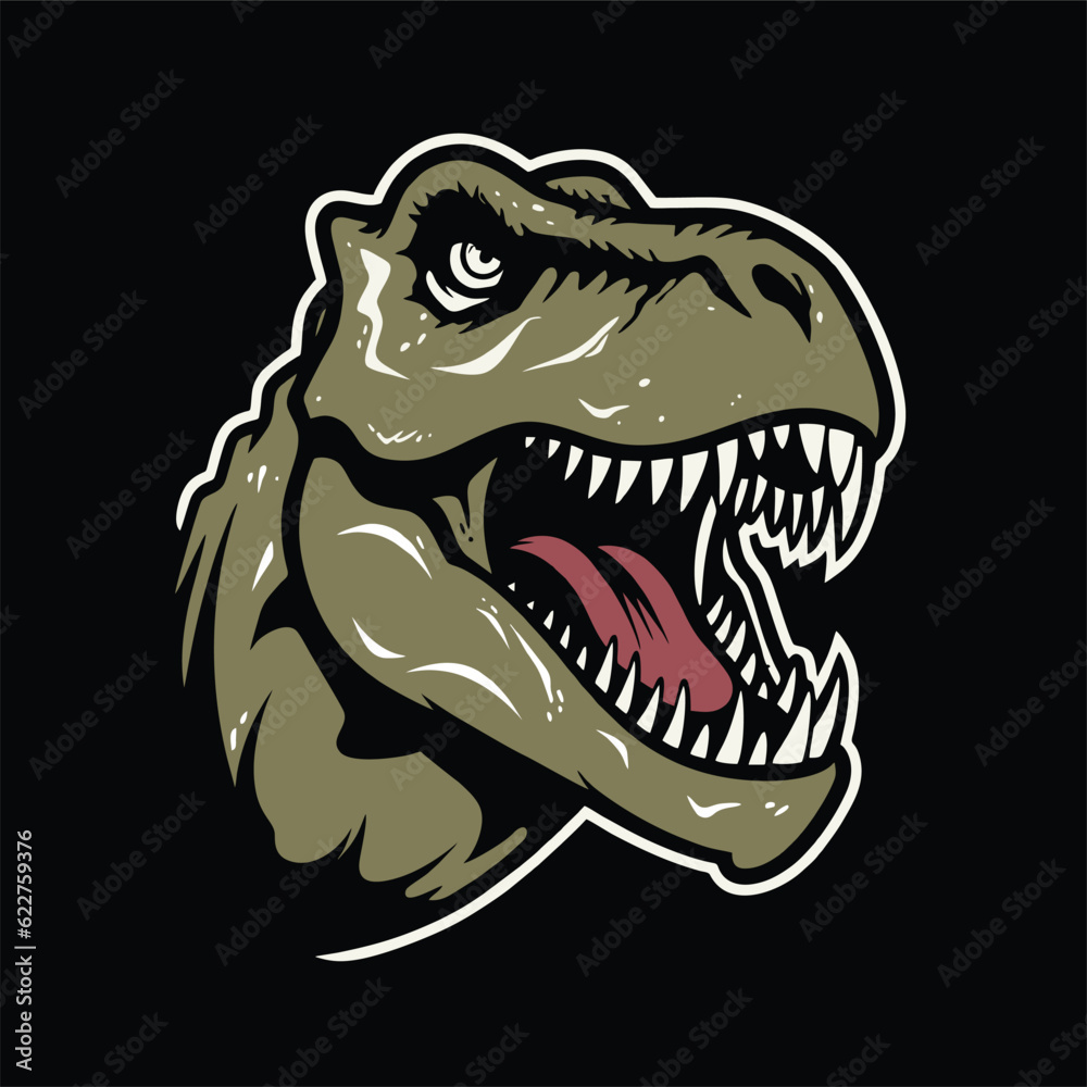 Fototapeta premium Illustration of an Esports Logo. Introducing the fierce T-Rex, a symbol of power and strength, perfect for your elite team.