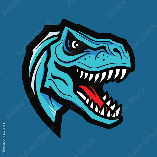 Illustration of an Esports Logo. Introducing the fierce T-Rex, a symbol of power and strength, perfect for your elite team.