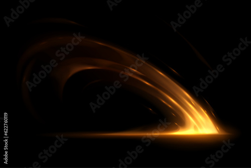 Light hit effect on black background