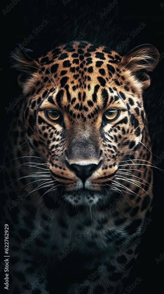 AI generated illustration ofa jaguar resting in its natural habitat