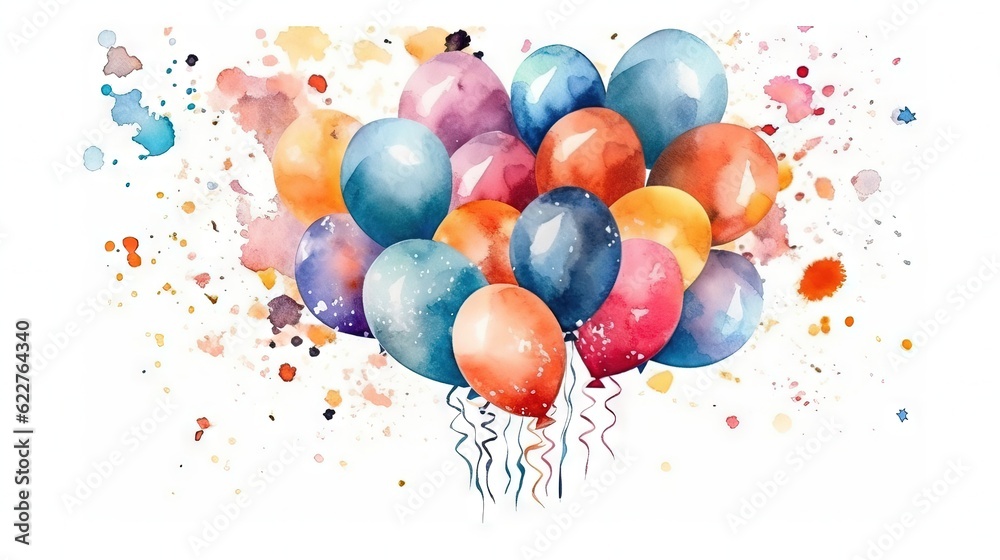 balloons are being pulled into the air by colorful dots and circles balloons are being pulled into the air by colorful dots and circles