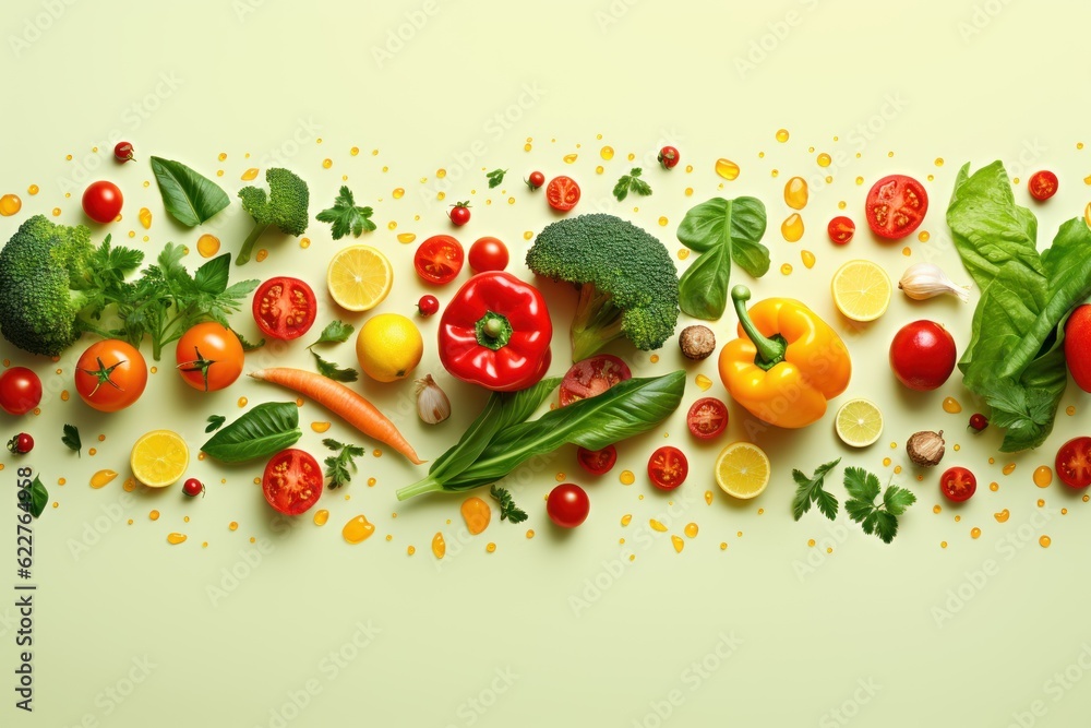 All sorts of vegetarian food. AI generated All sorts of vegetarian food. AI generated