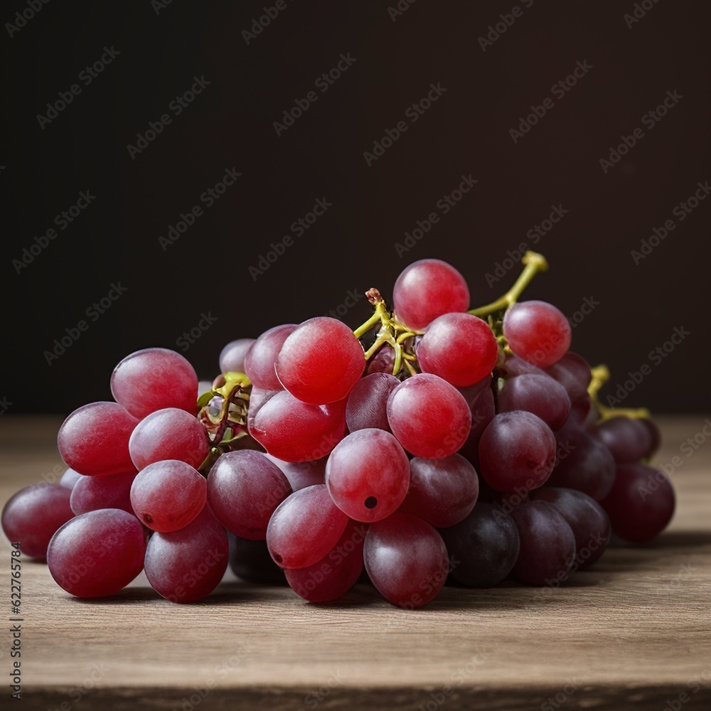 Bunch of red, purple and white grapes