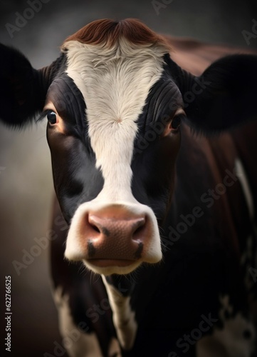 AI generated black and white spotted cow