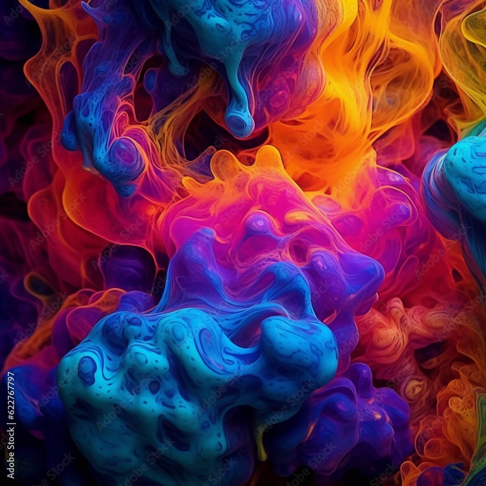 AI generated splash of colors AI generated splash of colors