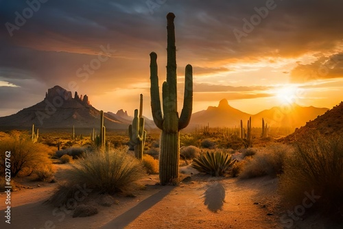 saguaro cactus in state AI Generated 