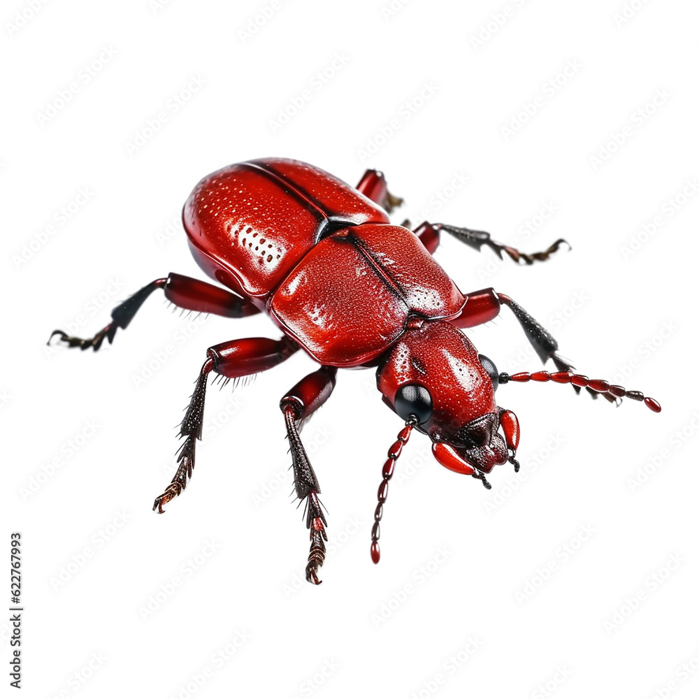 red beetle, isolated on a transparent background red beetle, isolated on a transparent background