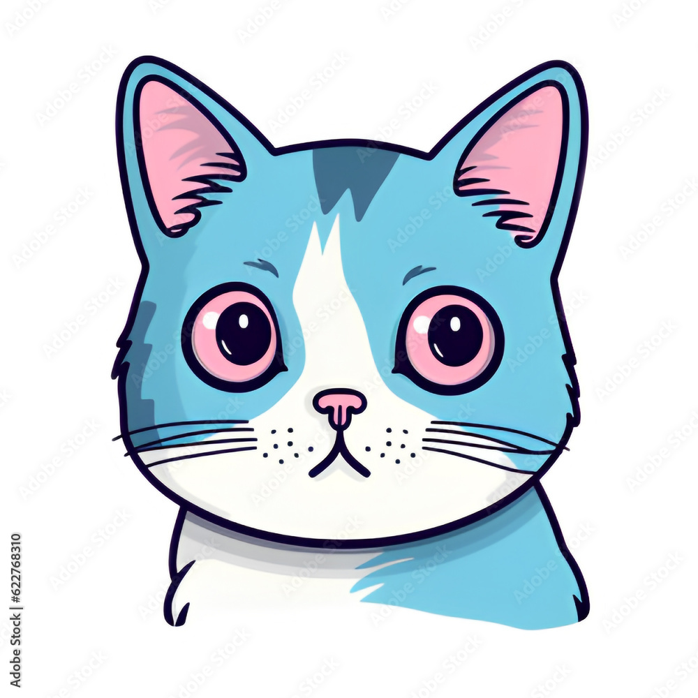 Obraz premium Kawaii Cat Funny and Cute