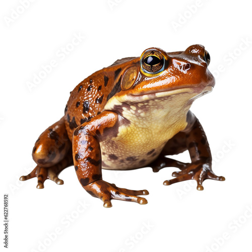 frog batrachian toad bullfrog amphibian reptile animal transparent background cutout, generative ai