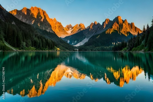 reflection in the lake generated ai