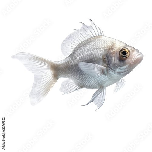 white fish isolated on transparent background