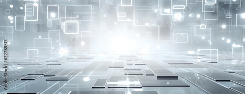a white and gray technological background Generative AI