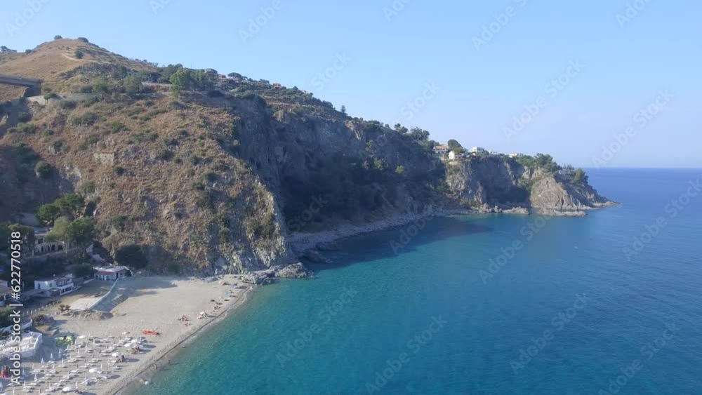Aerial view of Caminia in summer, coastline of Calabria, Italy Aerial view of Caminia in summer, coastline of Calabria, Italy