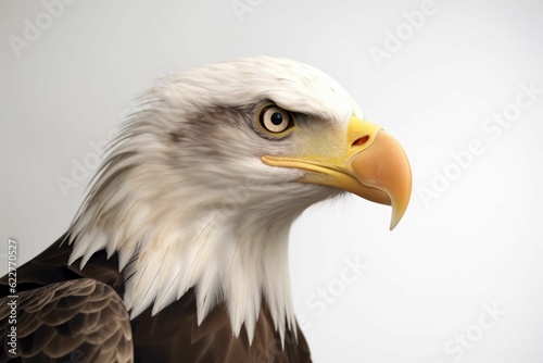 AI generated illustration of a Bald Eagle against a white background © Infinity Gear/Wirestock Creators