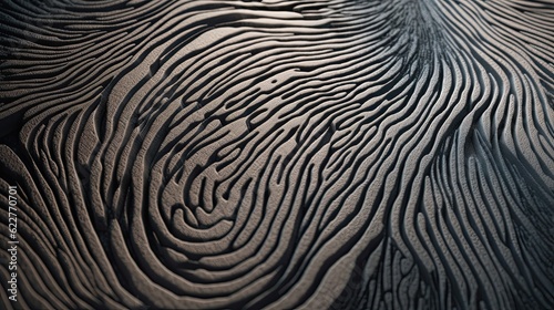 close-up view of a fingerprint texture  showcasing the unique swirls and patterns