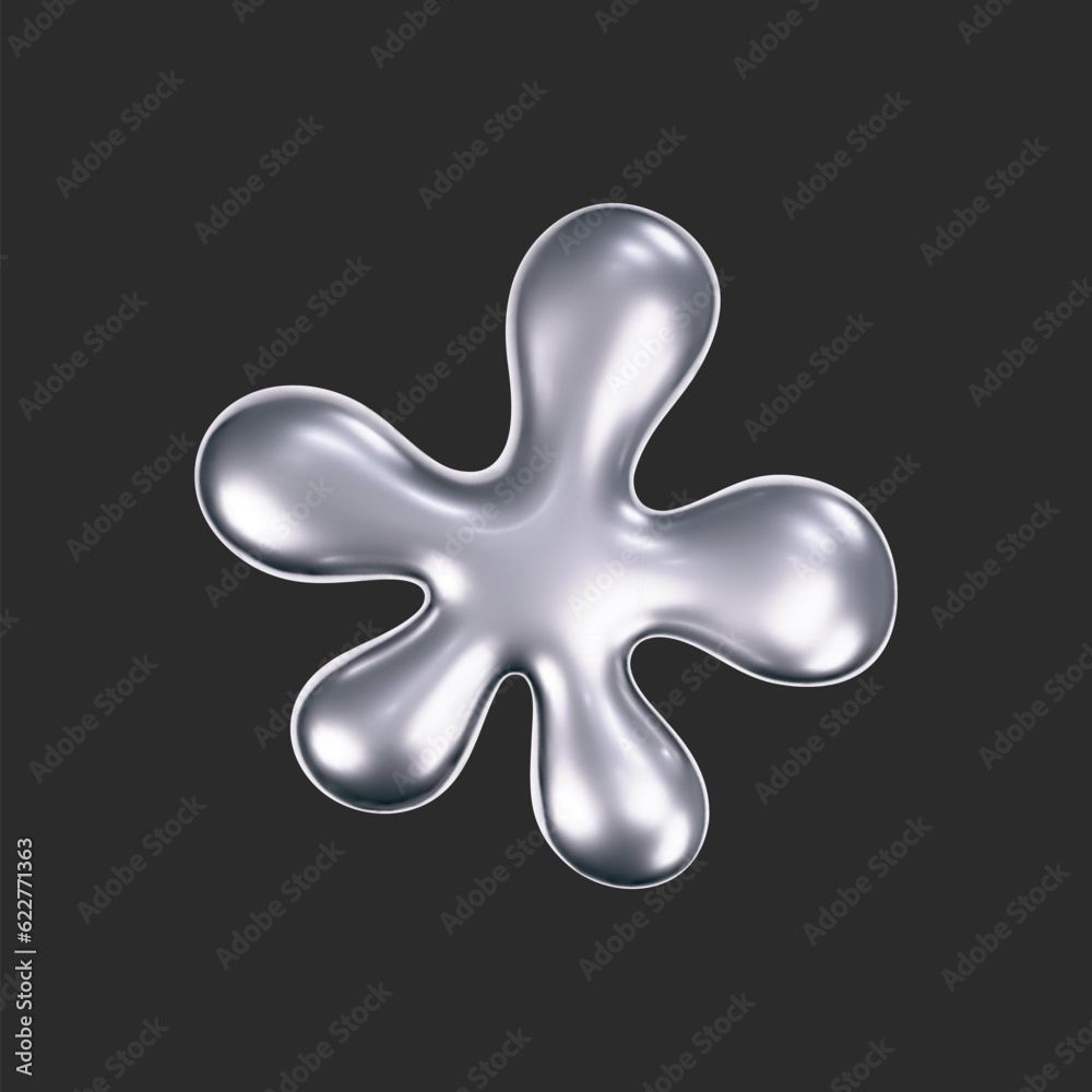 Chrome liquid 3d shape in y2k style isolated on a dark background. Render of 3d metal silver melting fluid form in aesthetic futuristic style. 3d vector y2k illustration Chrome liquid 3d shape in y2k style isolated on a dark background. Render of 3d metal silver melting fluid form in aesthetic futuristic style. 3d vector y2k illustration