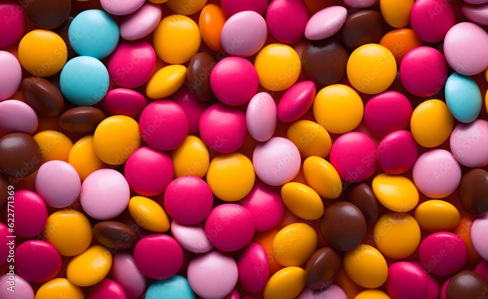 Colorful Sweets, Candys, Gums. Generative AI.