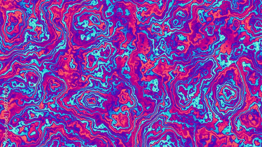 Seamless abstract psychedelic wavy background for loop playback. 4k video. Pastel colors Seamless abstract psychedelic wavy background for loop playback. 4k video. Pastel colors
