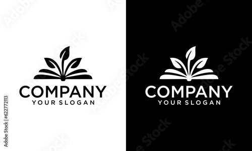 Eco Book Icon Logo Design Element