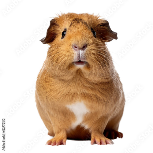 guinea pig face shot , isolated on transparent background cutout 