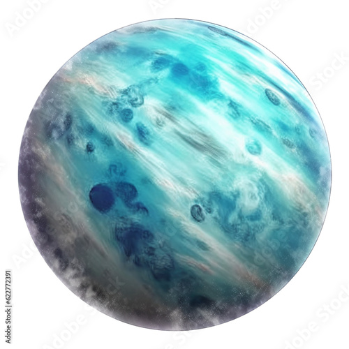 Neptune planet isolated on transparent background