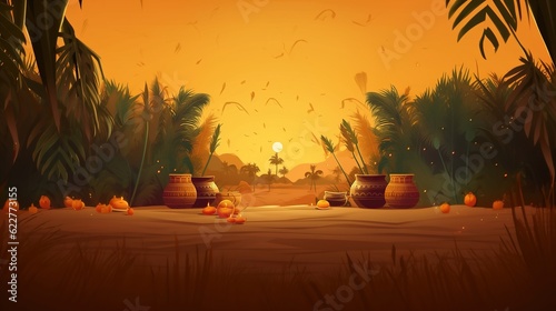 Happy Pongal Holiday of Tamil Nadu South India photo