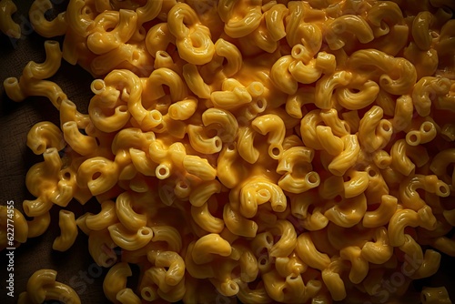 AI generated illustration of Macaroni and Cheese in a pan