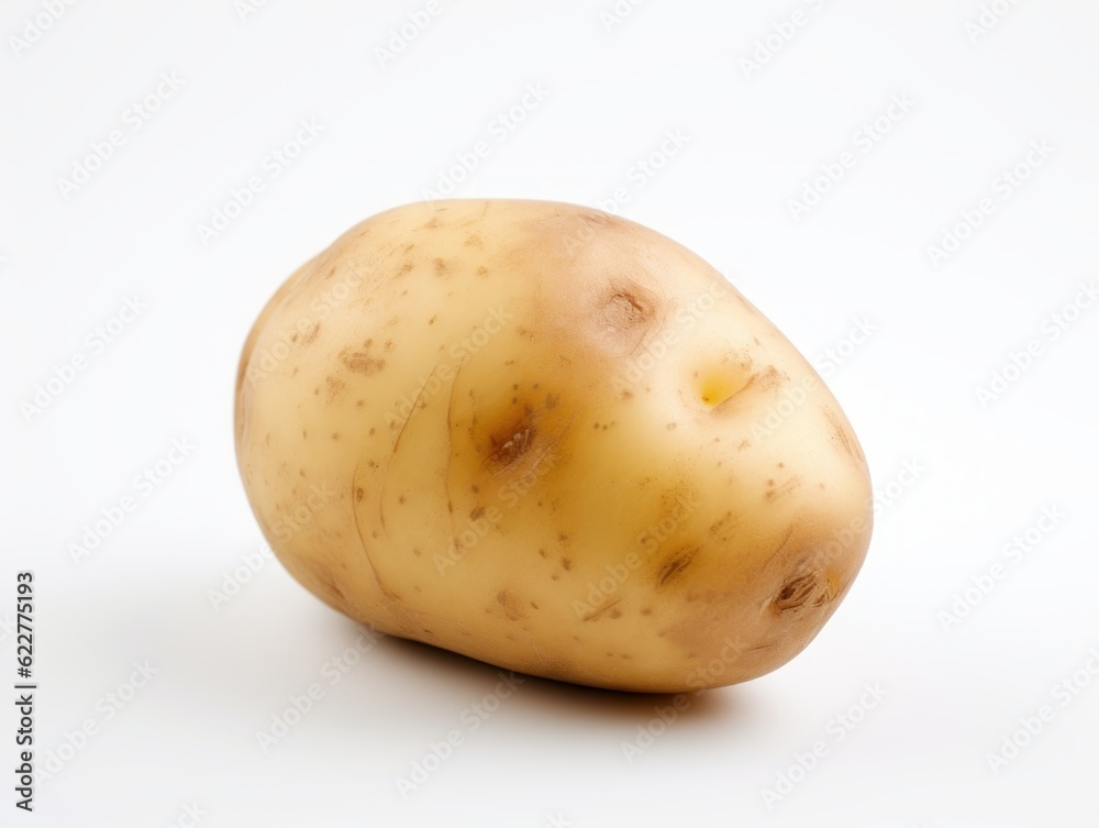 a potato on a white background a potato on a white background