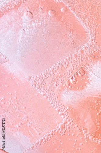 Ice bubbles pink drink