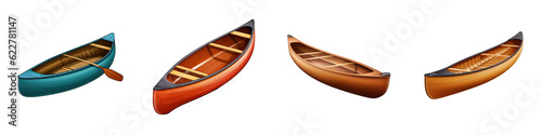 Canoe clipart collection, vector, icons isolated on transparent background