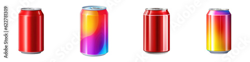 Soda Can clipart collection, vector, icons isolated on transparent background photo